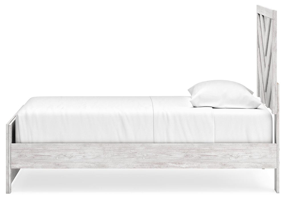 Cayboni Twin Panel Bed - White (7)