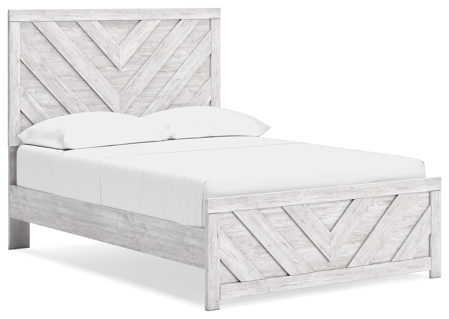 Cayboni Full Panel Bed - White (1)