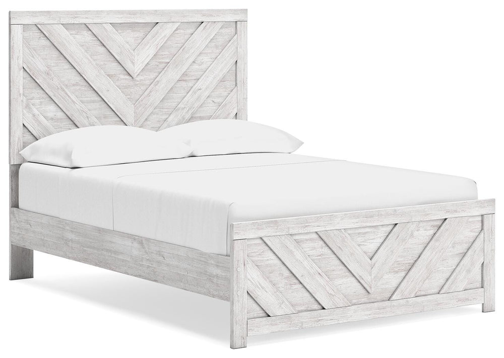 Cayboni Full Panel Bed - White (1)