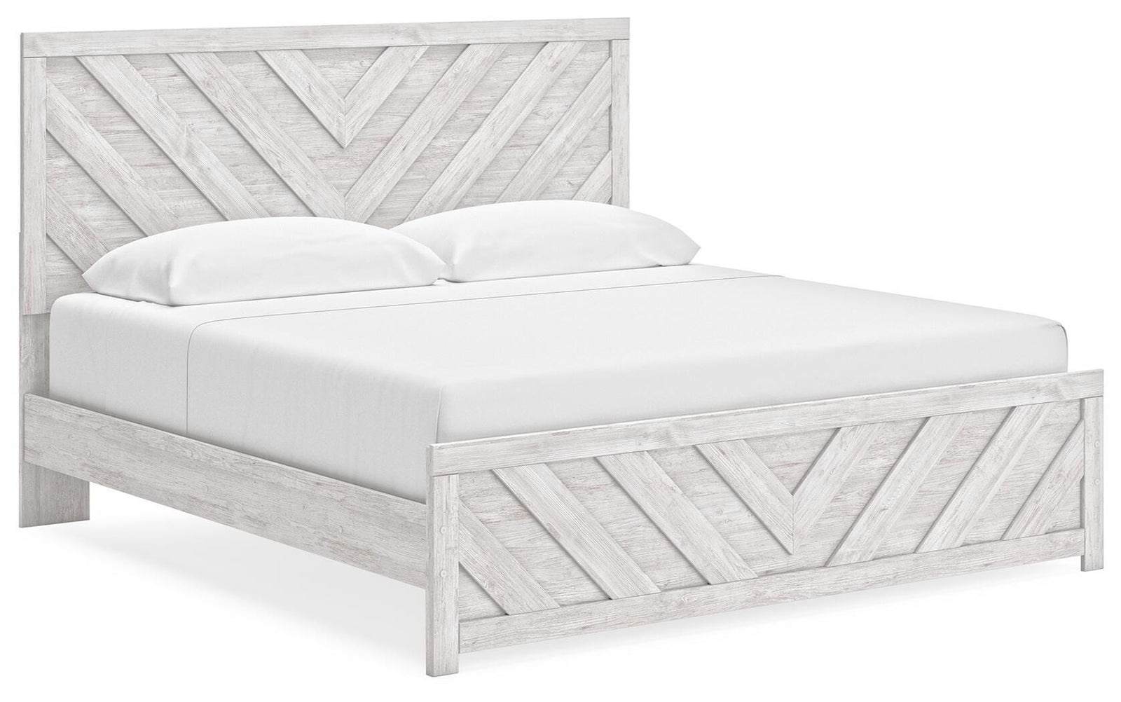 Cayboni King Panel Bed - White (1)