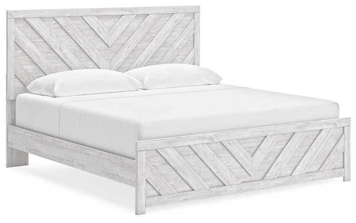 Cayboni King Panel Bed - White (1)