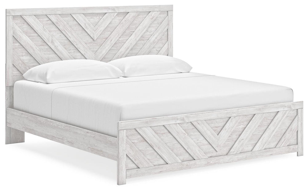 Cayboni King Panel Bed - White (1)