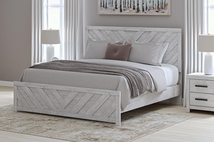 Cayboni King Panel Bed - White (2)