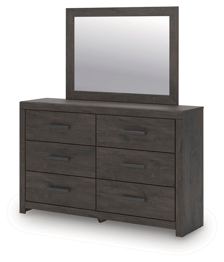 Prendonea Dresser and Mirror - Dark Gray (3)