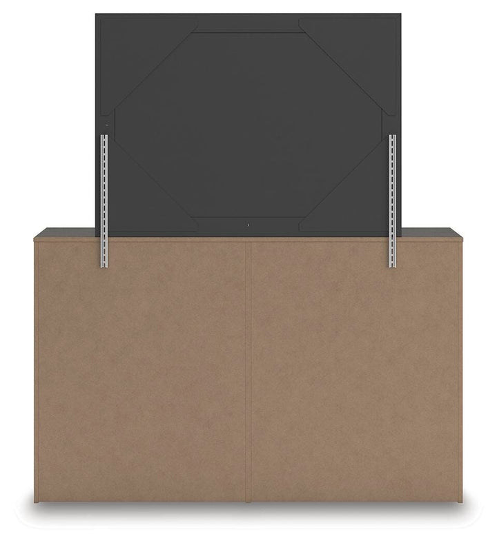Prendonea Dresser and Mirror - Dark Gray (6)