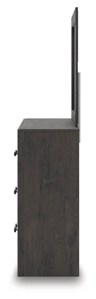 Prendonea Dresser and Mirror - Dark Gray (7)