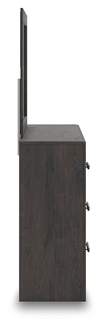 Prendonea Dresser and Mirror - Dark Gray (8)