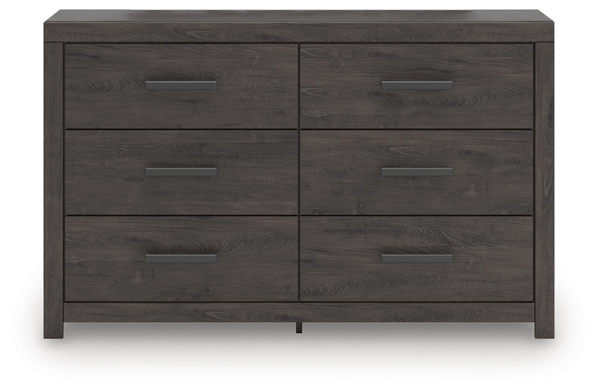 Prendonea King Panel Bed, Dresser and Nightstand (2)