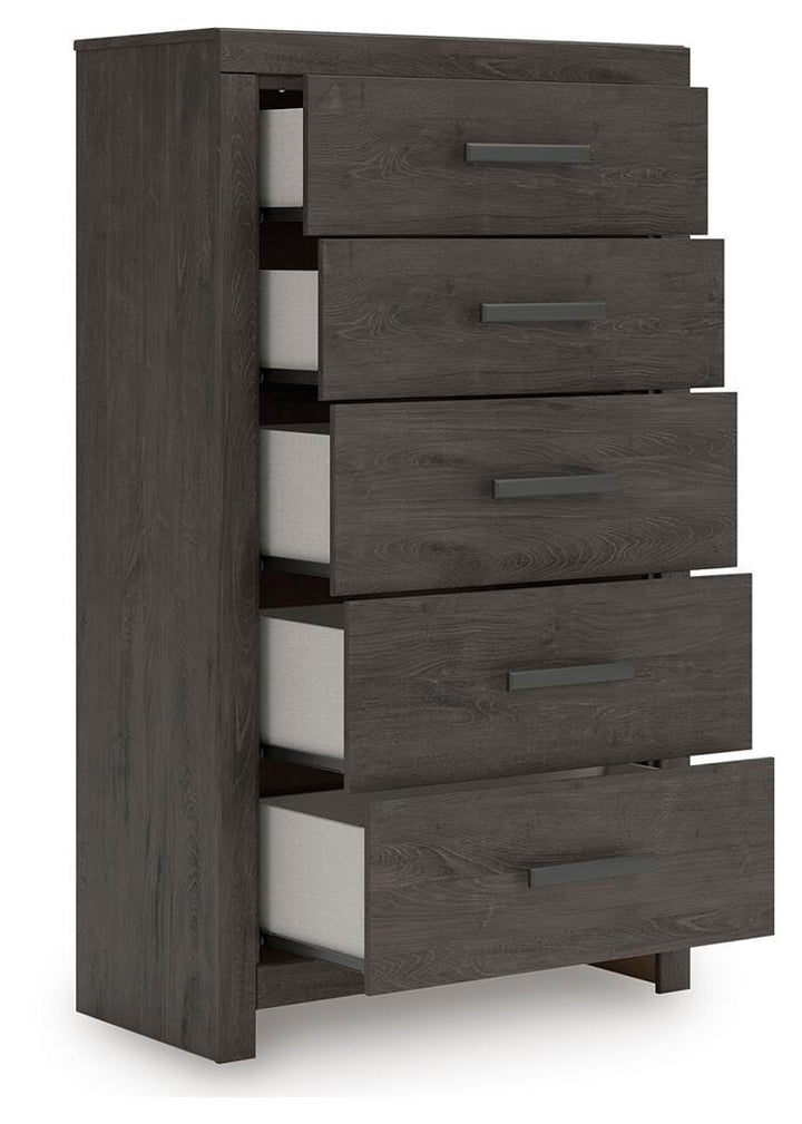 Prendonea Chest of Drawers - Dark Gray (4)