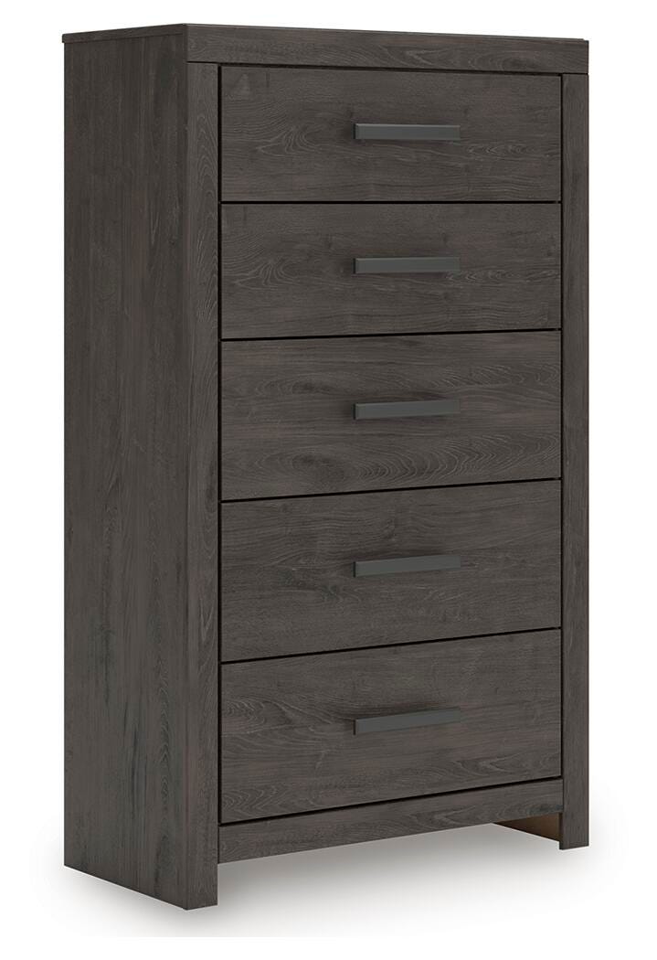 Prendonea Chest of Drawers - Dark Gray (1)