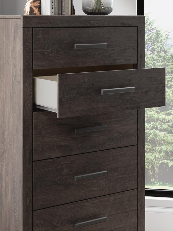 Prendonea Chest of Drawers - Dark Gray (10)