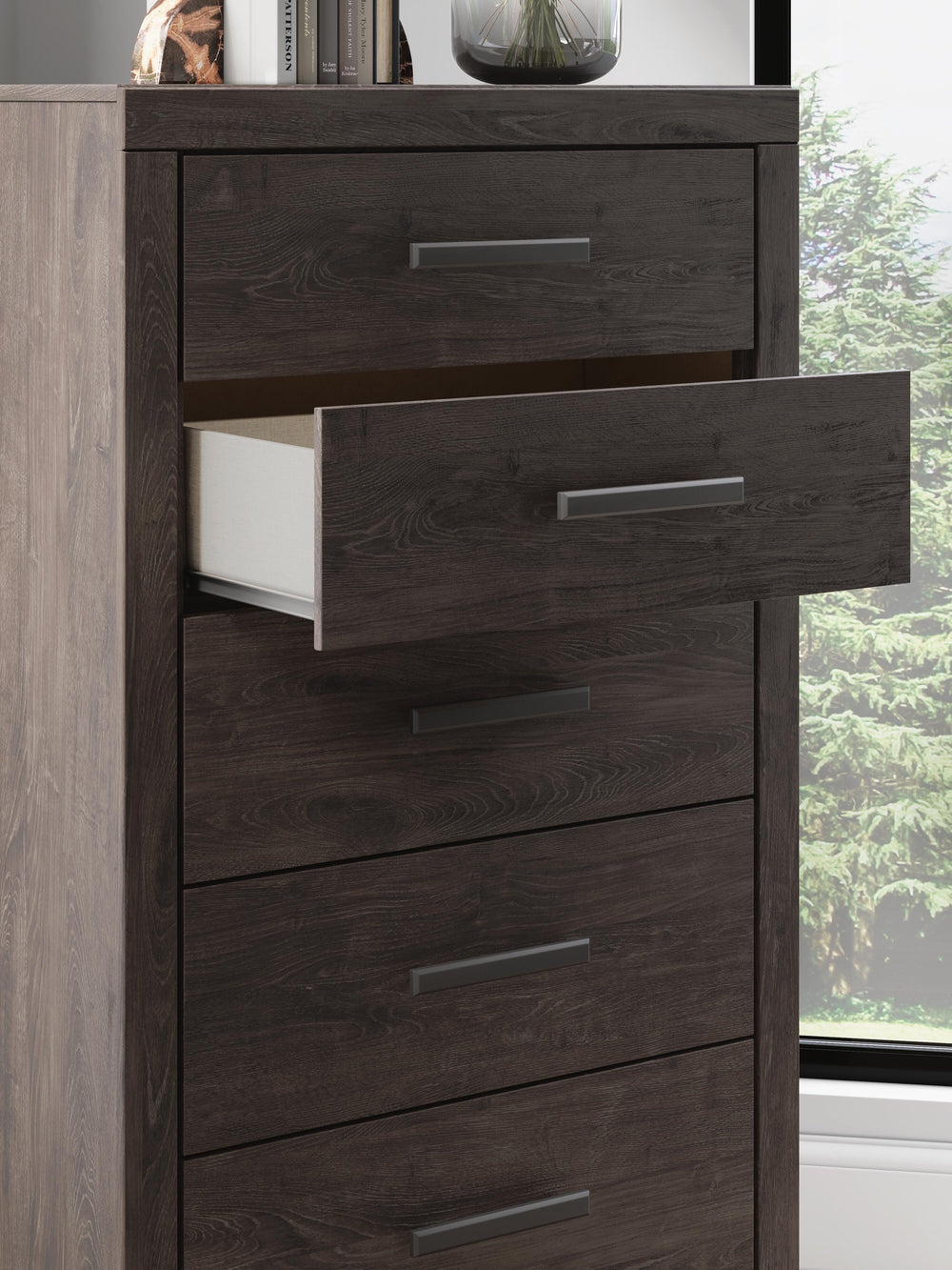Prendonea Chest of Drawers - Dark Gray (10)