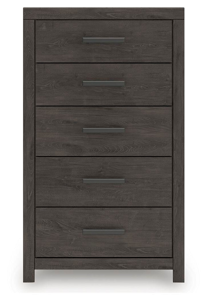 Prendonea Chest of Drawers - Dark Gray (5)