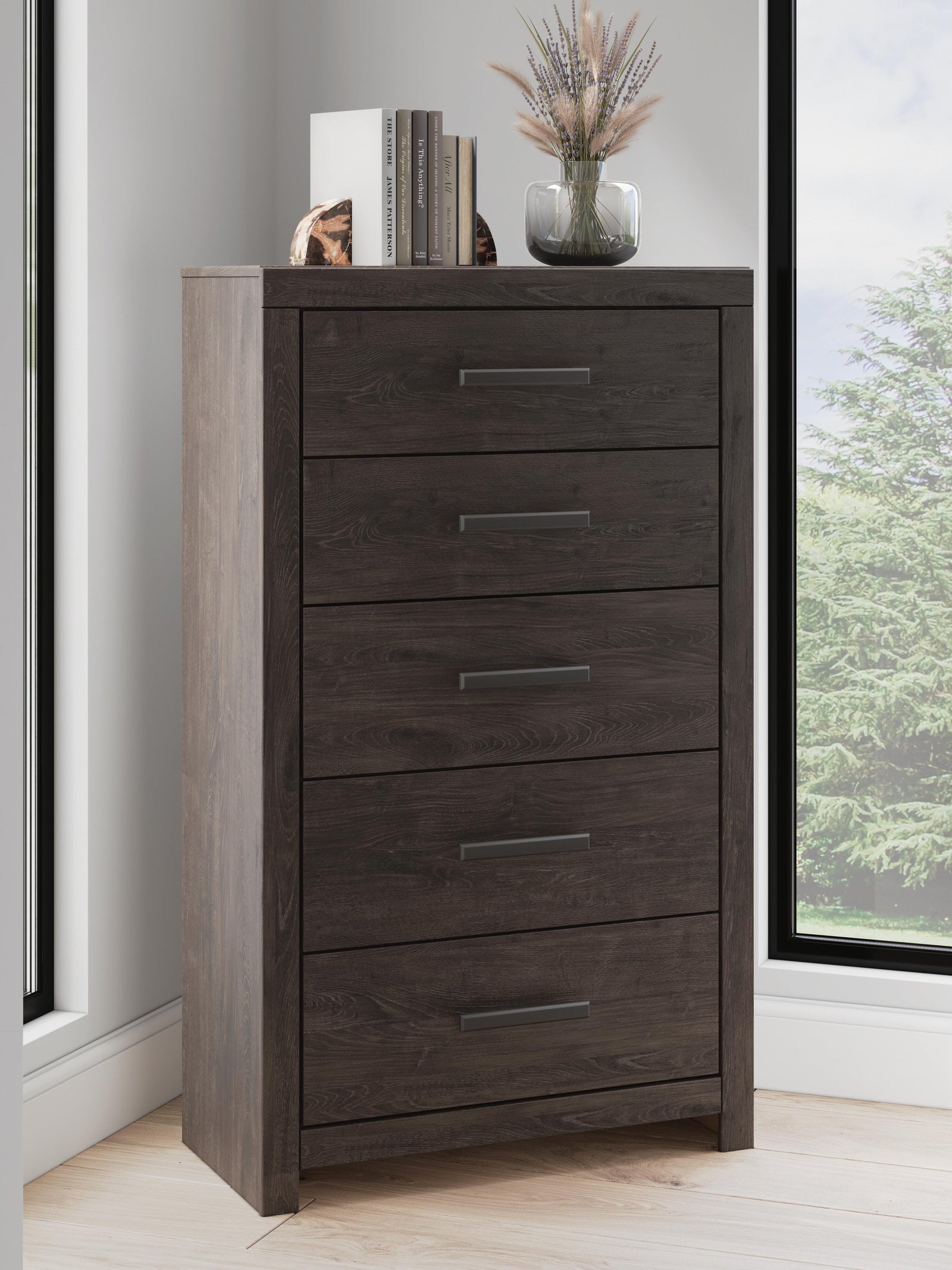 Prendonea Chest of Drawers - Dark Gray (2)