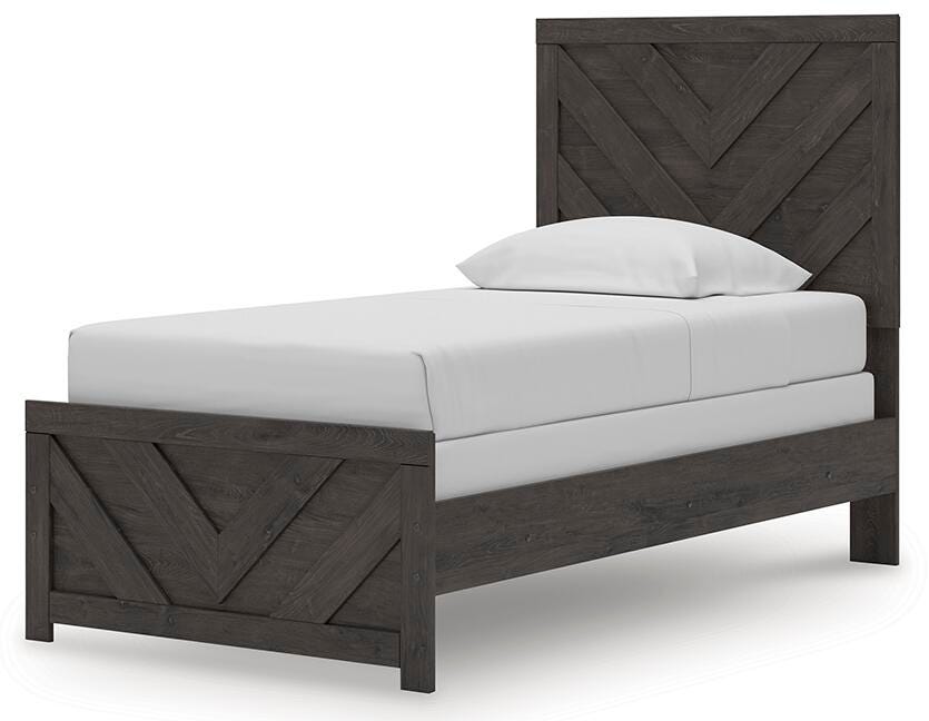 Prendonea Twin Panel Bed - Dark Gray (3)
