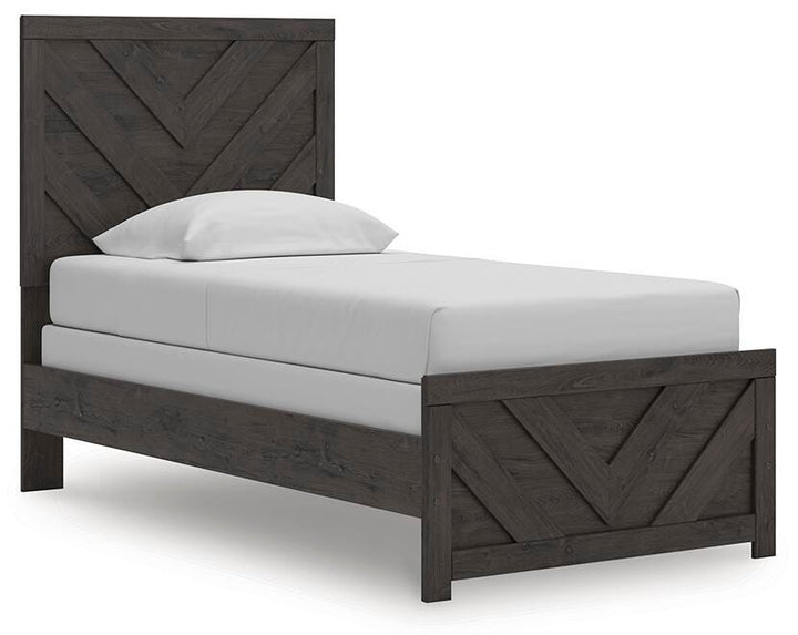 Prendonea Twin Panel Bed - Dark Gray (1)