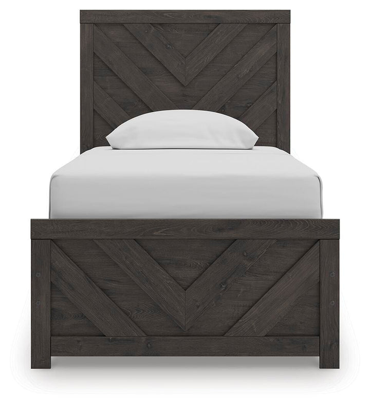 Prendonea Twin Panel Bed - Dark Gray (5)
