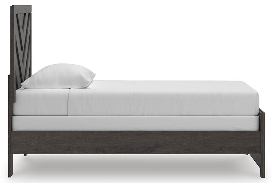 Prendonea Twin Panel Bed - Dark Gray (8)