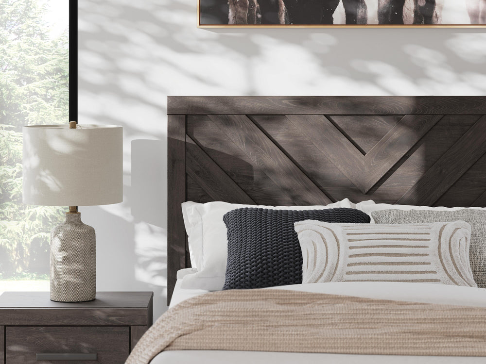 Prendonea Full Panel Bed - Dark Gray (9)