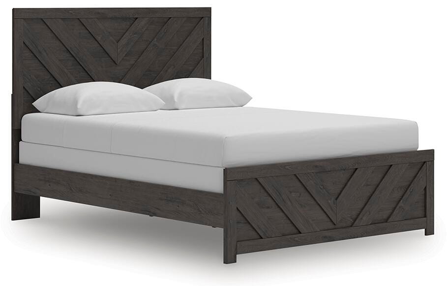 Prendonea Queen Panel Bed - Dark Gray (1)