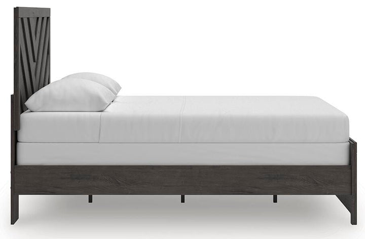 Prendonea Queen Panel Bed - Dark Gray (9)