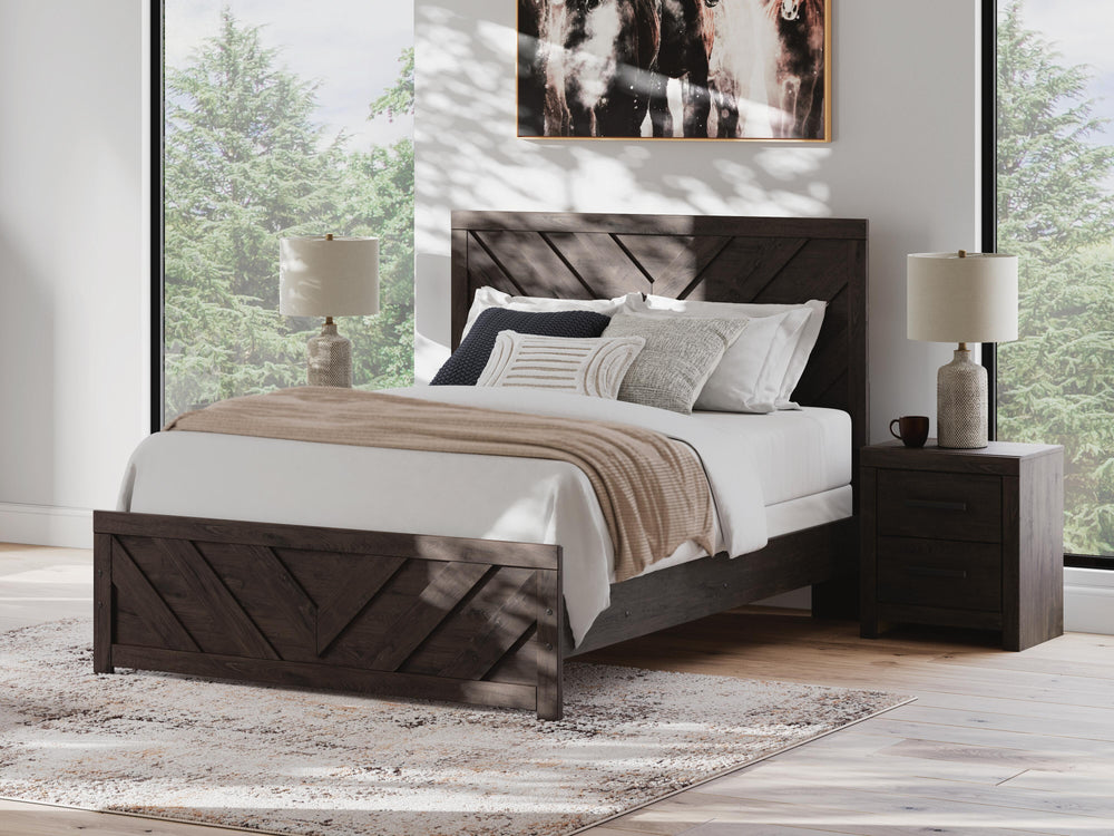 Prendonea Queen Panel Bed - Dark Gray (2)