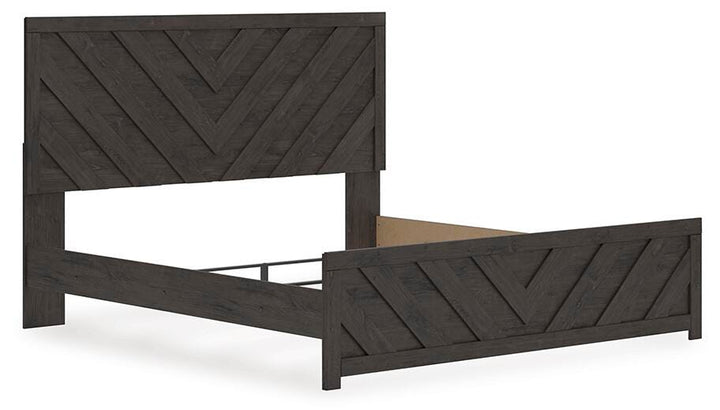 Prendonea King Panel Bed - Dark Gray (4)