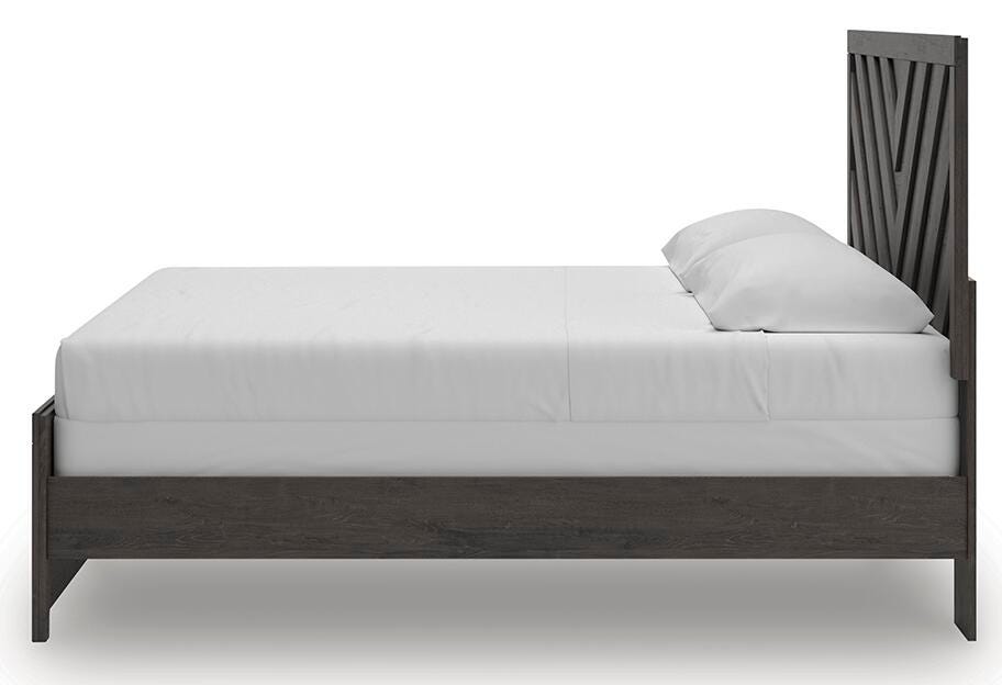 Prendonea King Panel Bed - Dark Gray (7)
