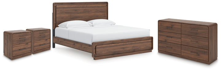 Fortlorn King Panel Bed, Dresser and 2 Nightstands (1)