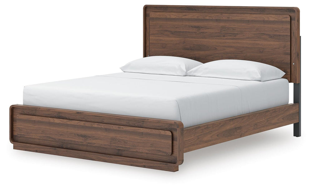 Fortlorn California King Panel Bed - Dark Brown (4)