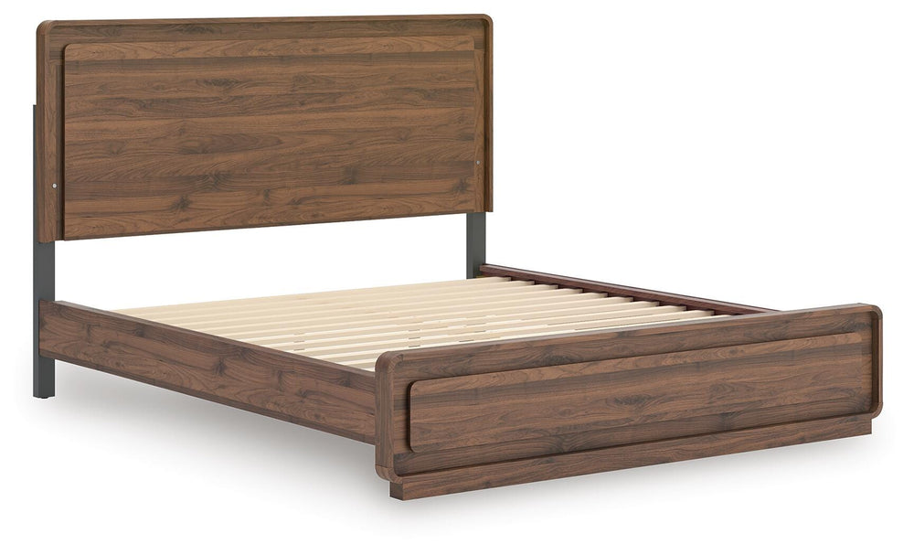 Fortlorn California King Panel Bed - Dark Brown (5)