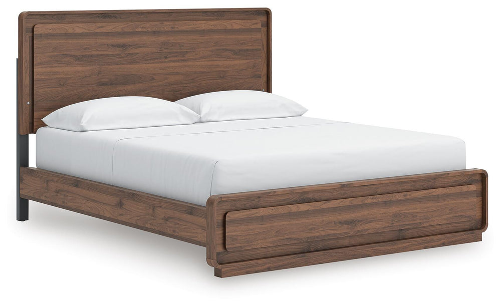 Fortlorn California King Panel Bed - Dark Brown (1)