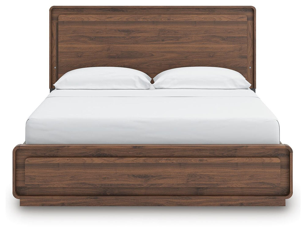 Fortlorn California King Panel Bed - Dark Brown (8)