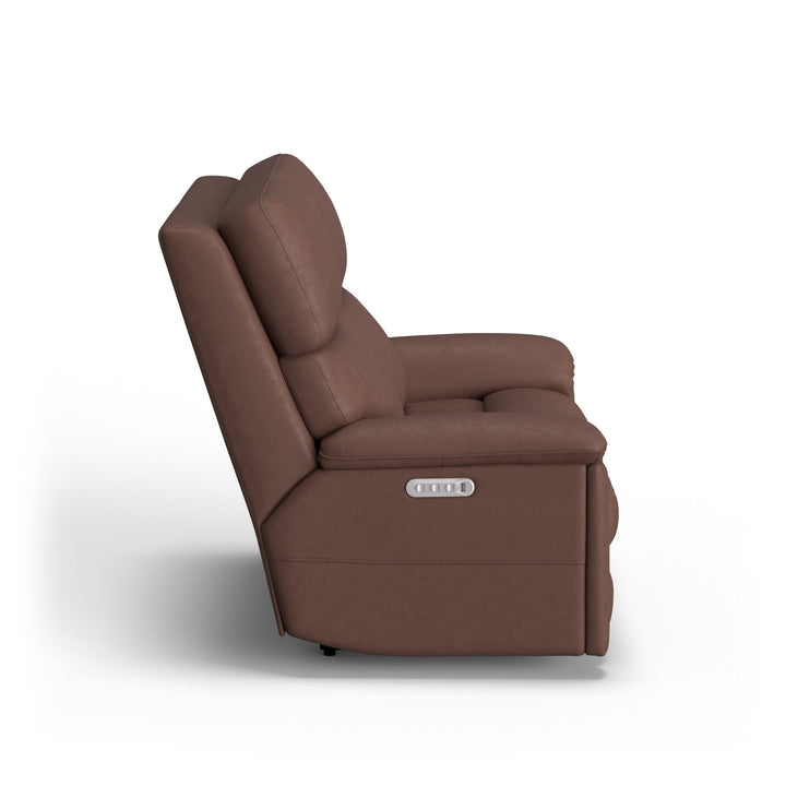 Porter Leather Power Reclining Loveseat with Power Headrest &amp; Lumbar