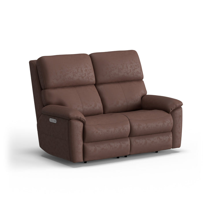 Porter Leather Power Reclining Loveseat with Power Headrest &amp; Lumbar
