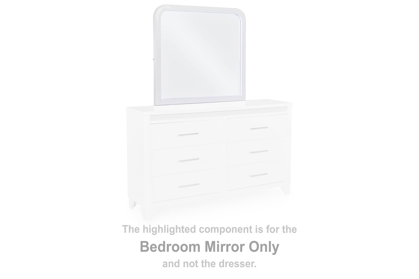 Jarlee Bedroom Mirror - White (2)
