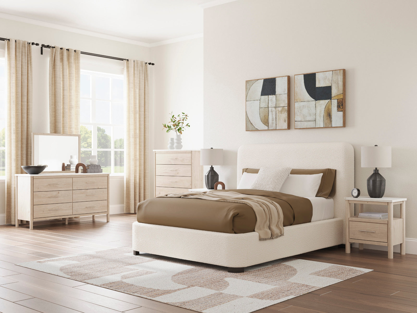 Brintstreet Queen Next-Gen Nuvella™ Performance Fabric Bed in Beige
