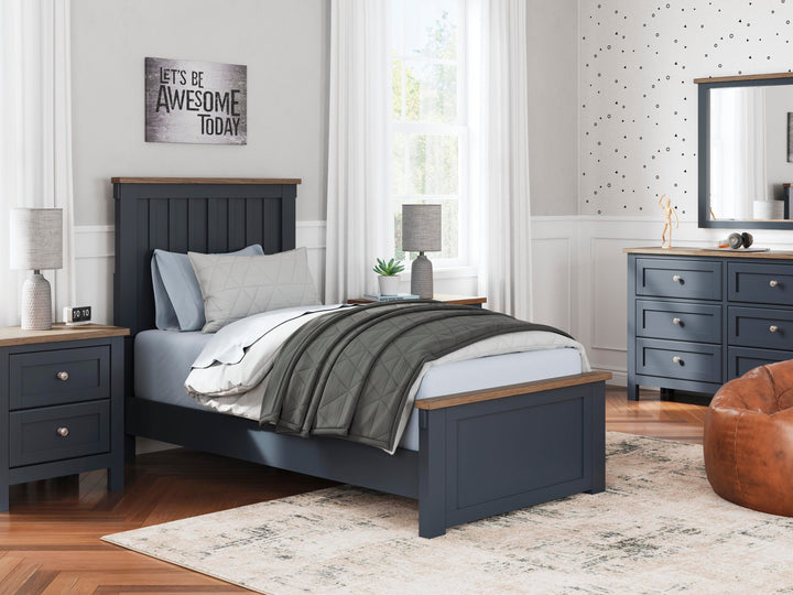Landocken Twin Panel Bed - Blue (10)