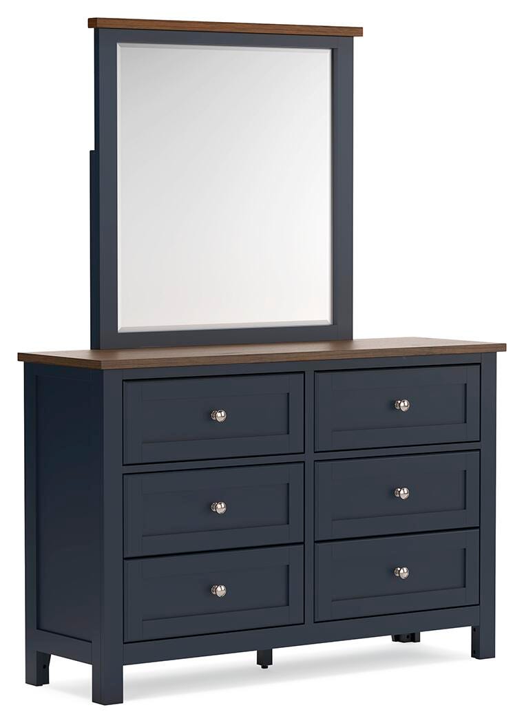 Landocken Dresser and Mirror - Blue (1)