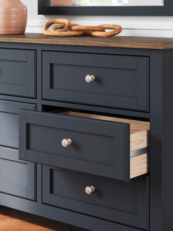 Landocken Dresser and Mirror - Blue (9)