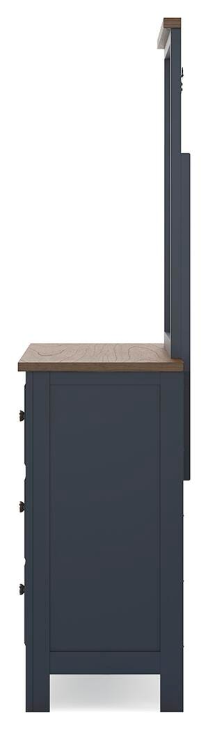 Landocken Dresser and Mirror - Blue (7)