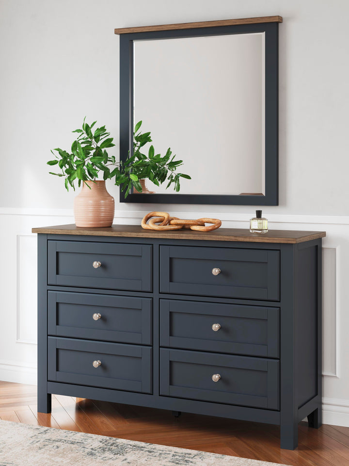 Landocken Dresser and Mirror - Blue (2)