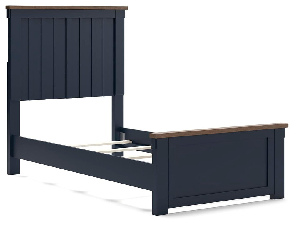 Landocken Twin Panel Bed - Blue (3)