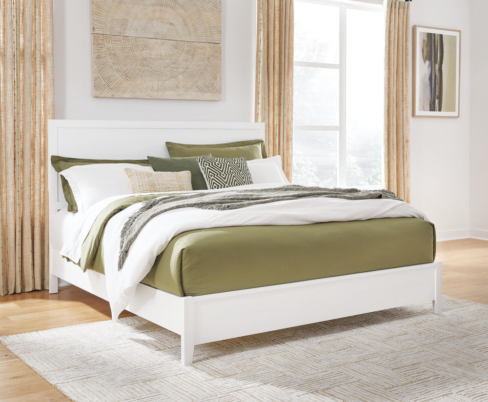 Binterglen Queen Panel Bed - White (2)