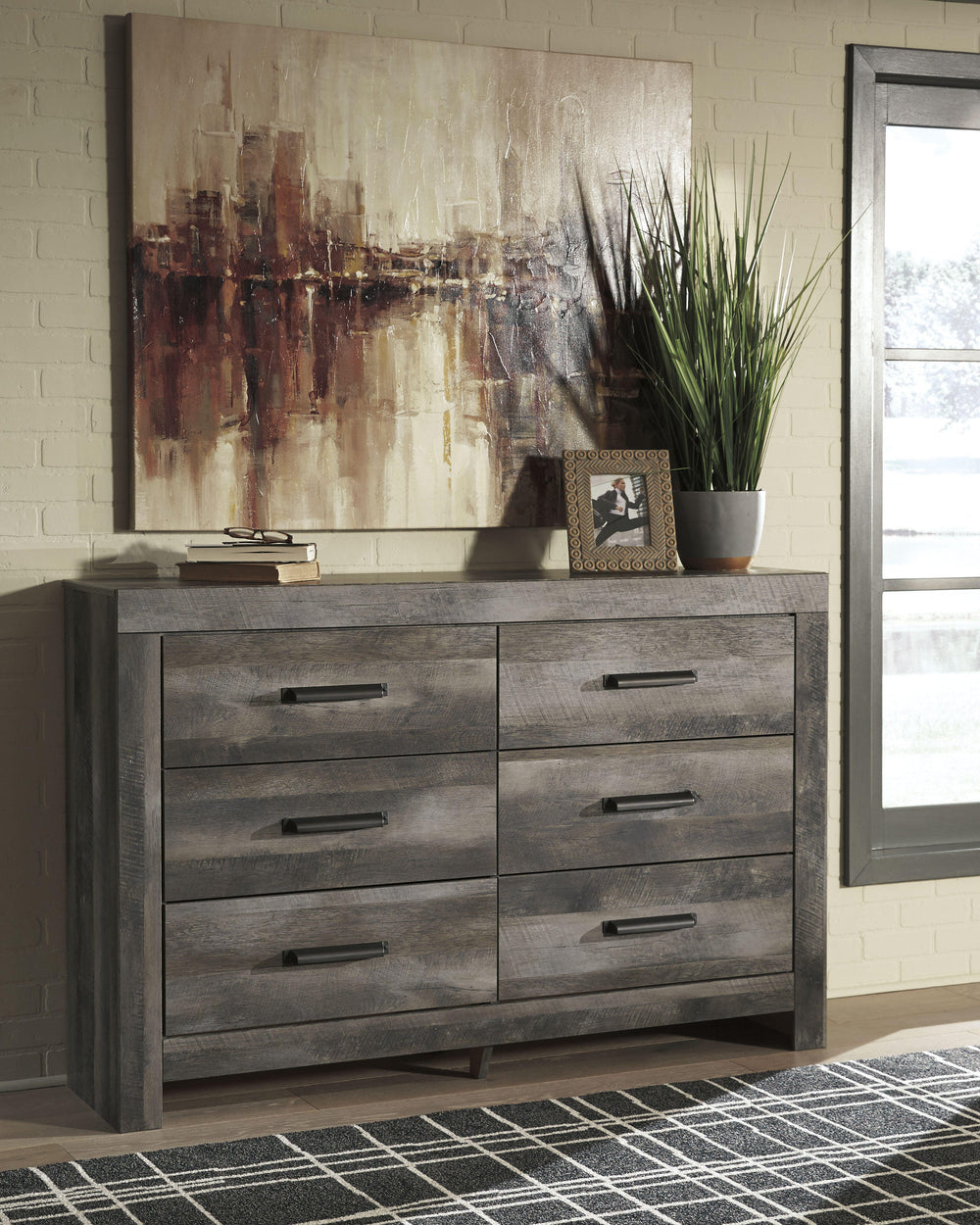 Wynnlow Twin Panel Bed, Dresser and Nightstand - Gray (10)