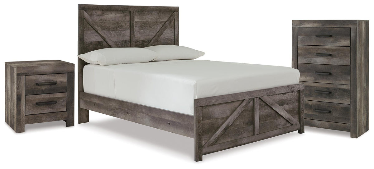 Wynnlow Full Panel Bed, Chest and Nightstand - Gray (1)