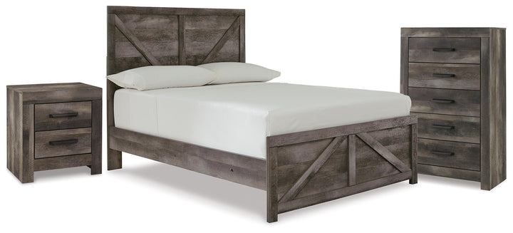Wynnlow Full Panel Bed, Chest and Nightstand - Gray (1)