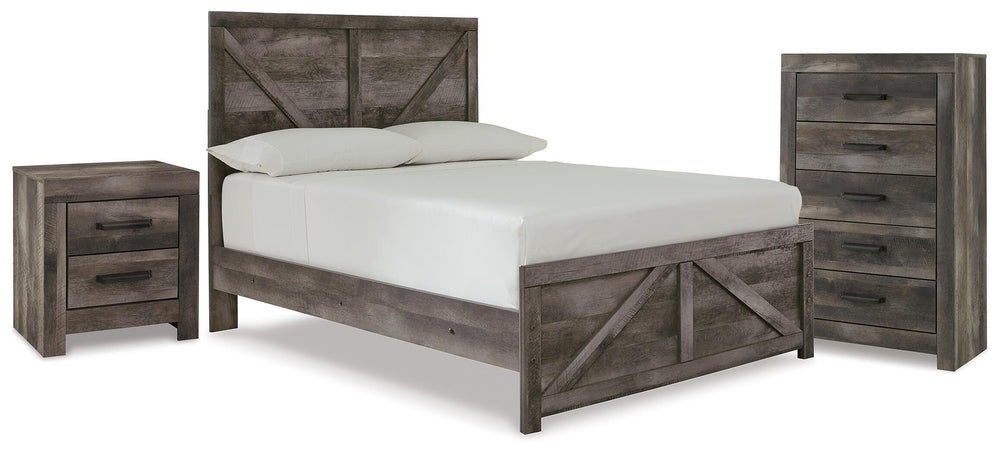 Wynnlow Full Panel Bed, Chest and Nightstand - Gray (1)