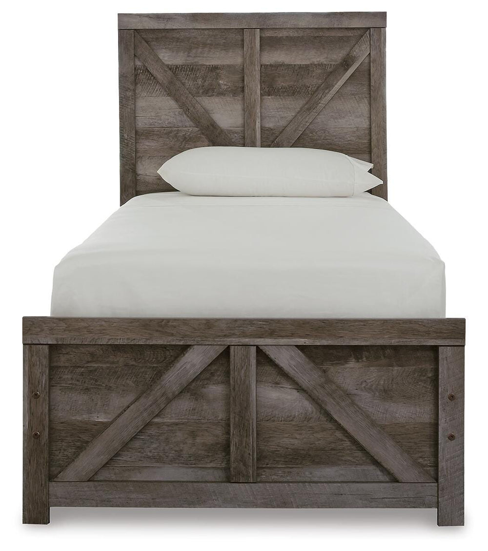 Wynnlow Twin Crossbuck Panel Bed, Dresser and Mirror (4)