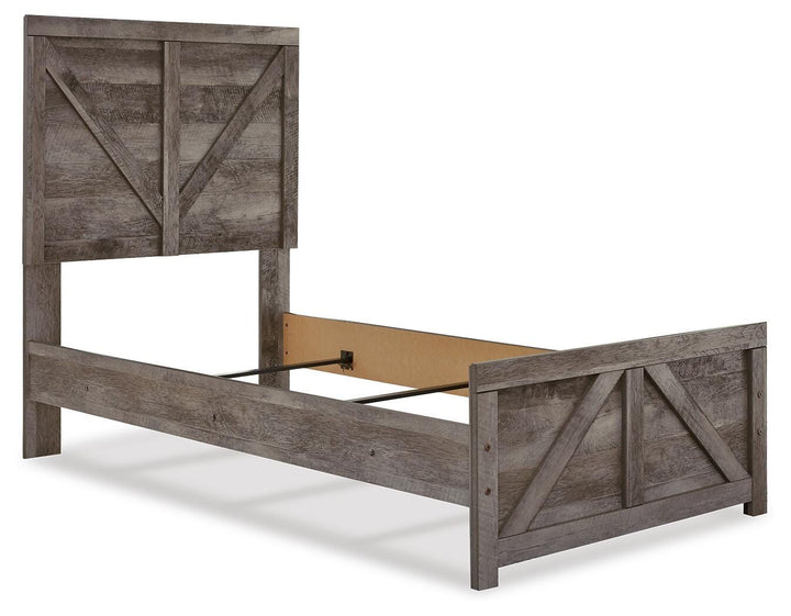 Wynnlow Twin Panel Bed, Dresser and Nightstand - Gray (5)